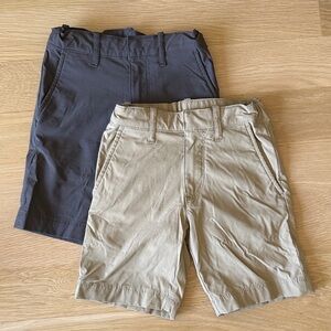 Crewcuts Boys' Flat-Front Shorts in Tan and Charcoal (Lot of 2)